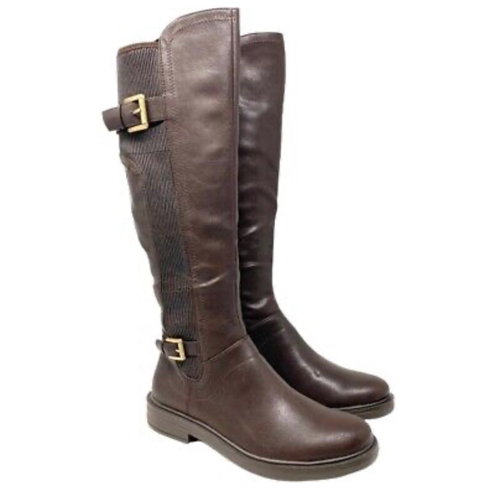 White Mountain Meditate Tall Riding Boots in Brown